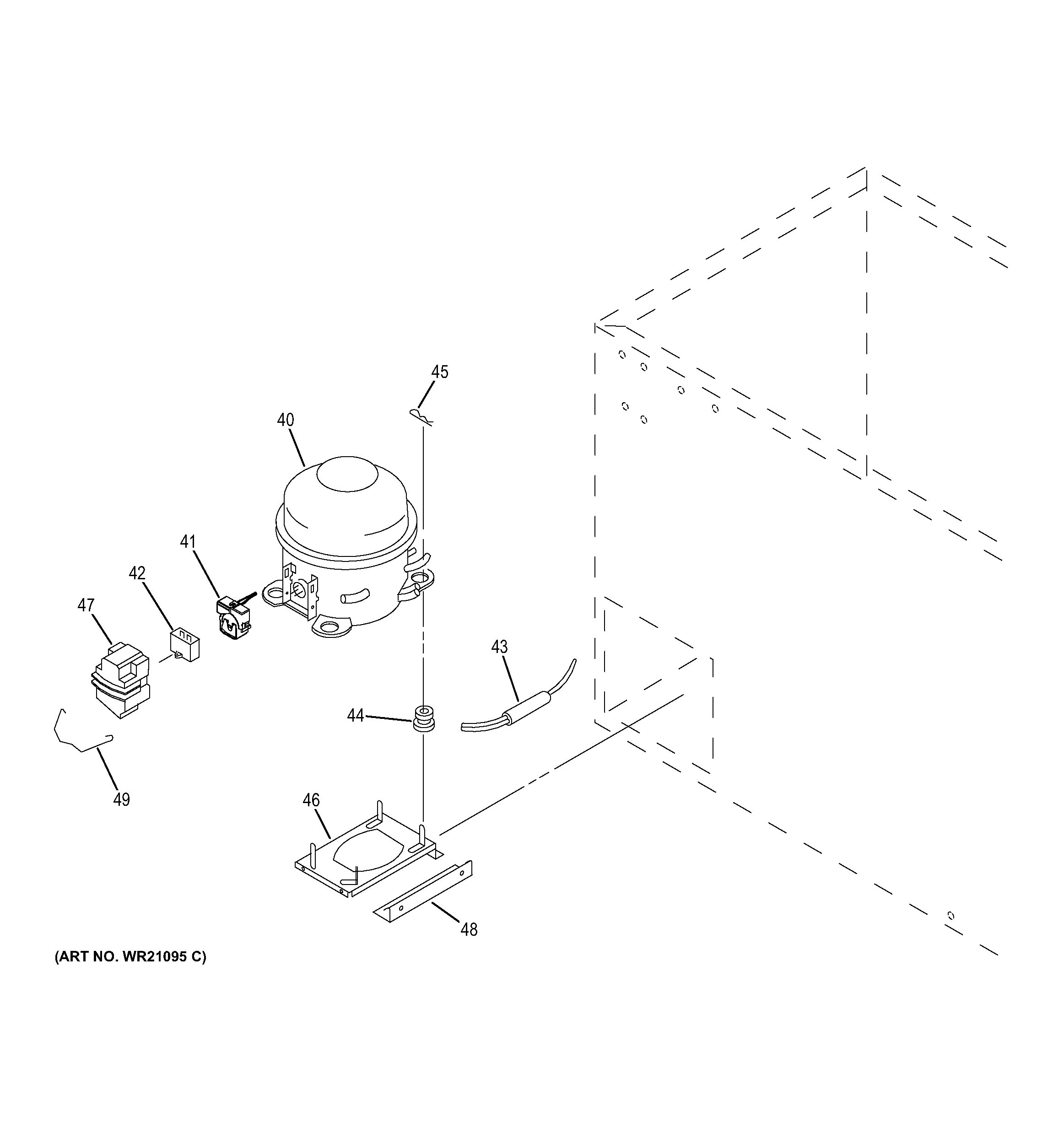 GE FCM15DHBWW machine compartment diagram