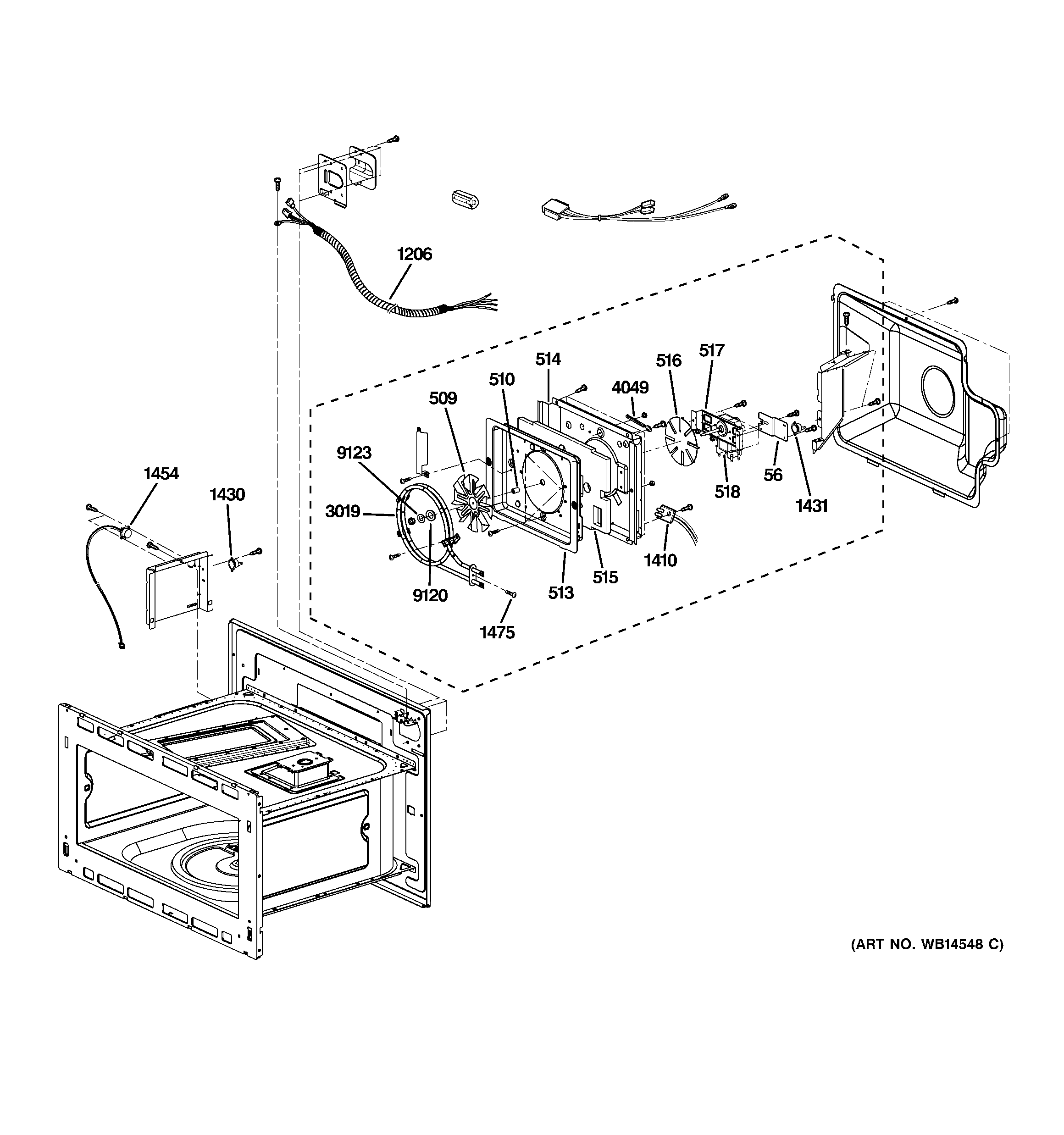 GE ZSC2201NSS01 interior parts (1) diagram