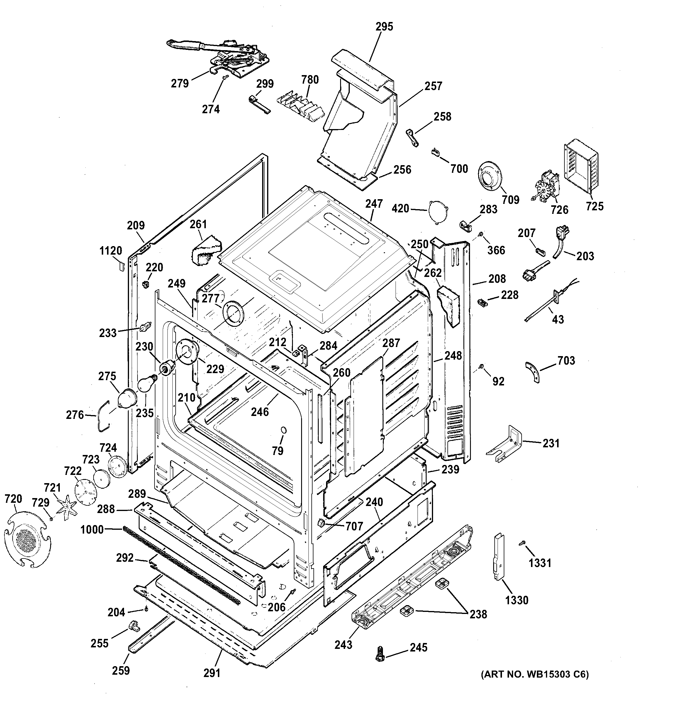 GE JGB695EEF1ES body parts diagram