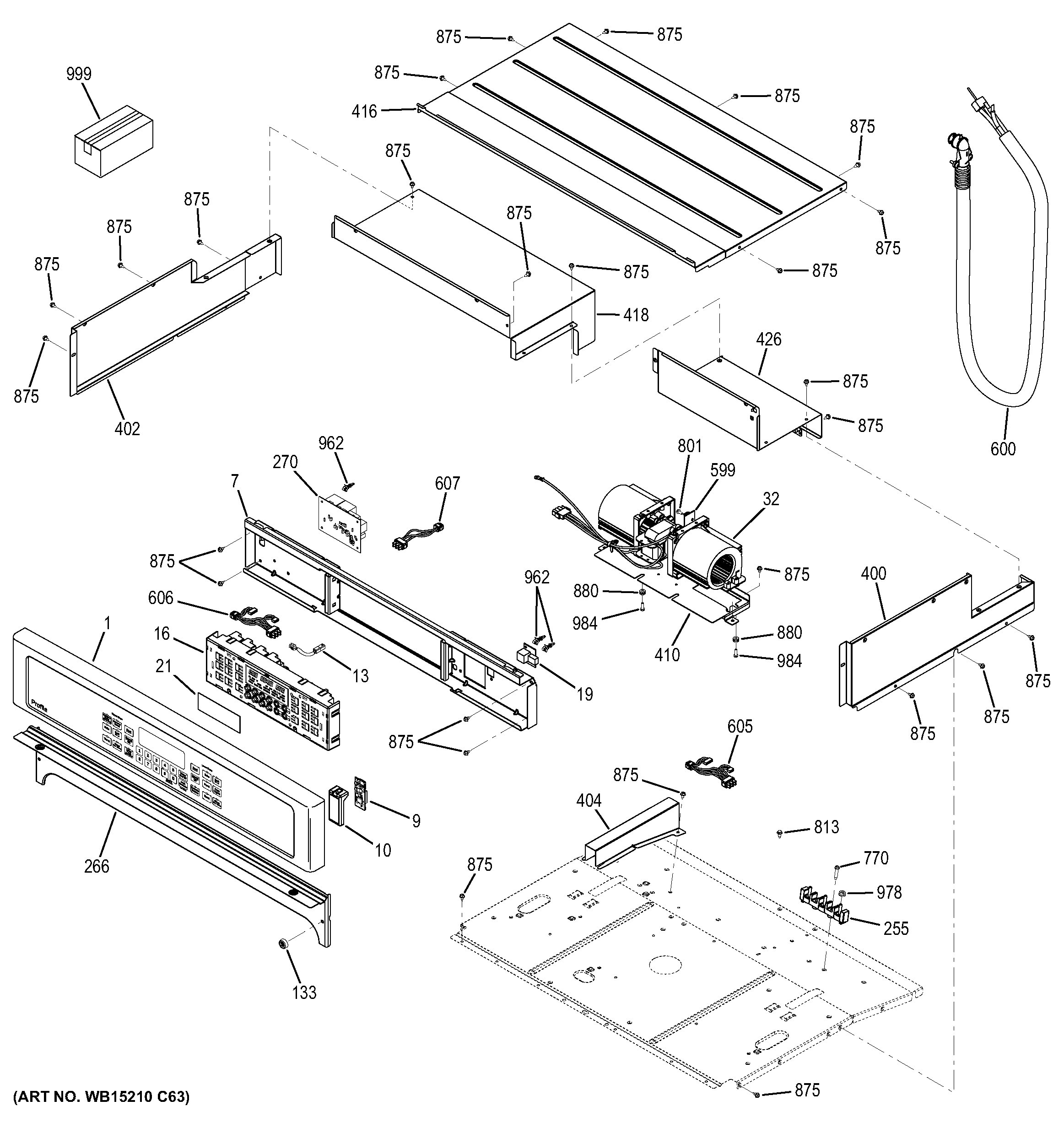 GE PK7500EJ4ES control panel diagram