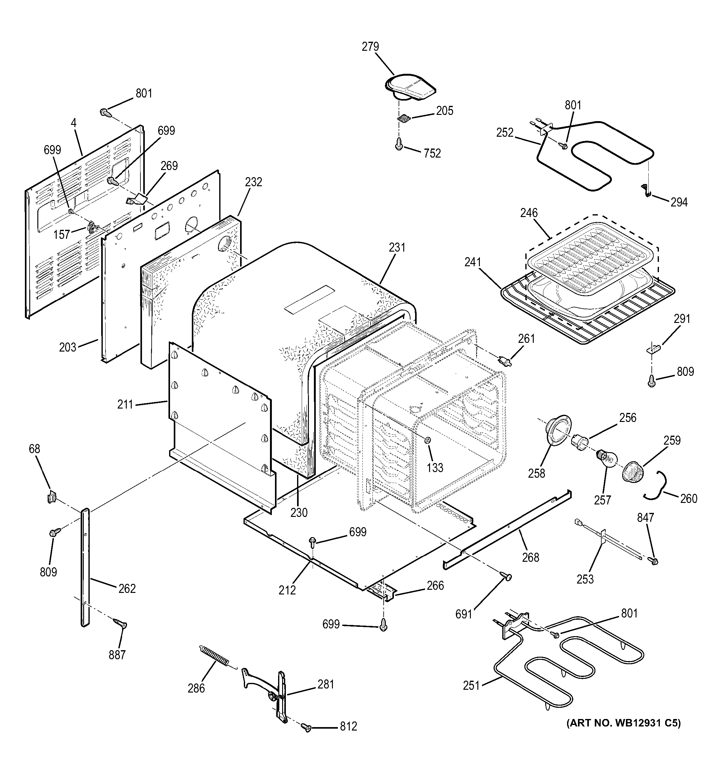 GE JRP20BJ2BB body parts diagram