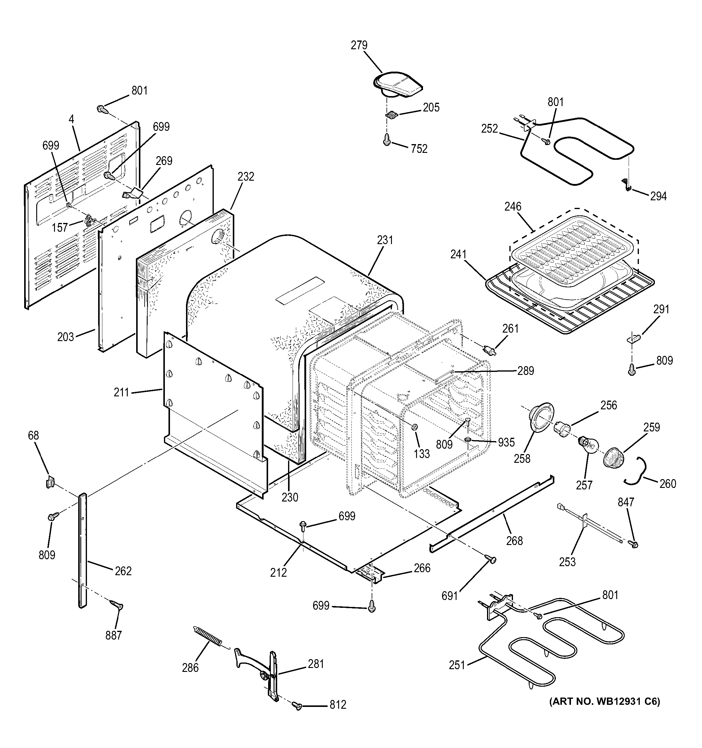 GE JRP20SK2SS body parts diagram
