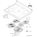 GE JB645ST2SS cooktop diagram