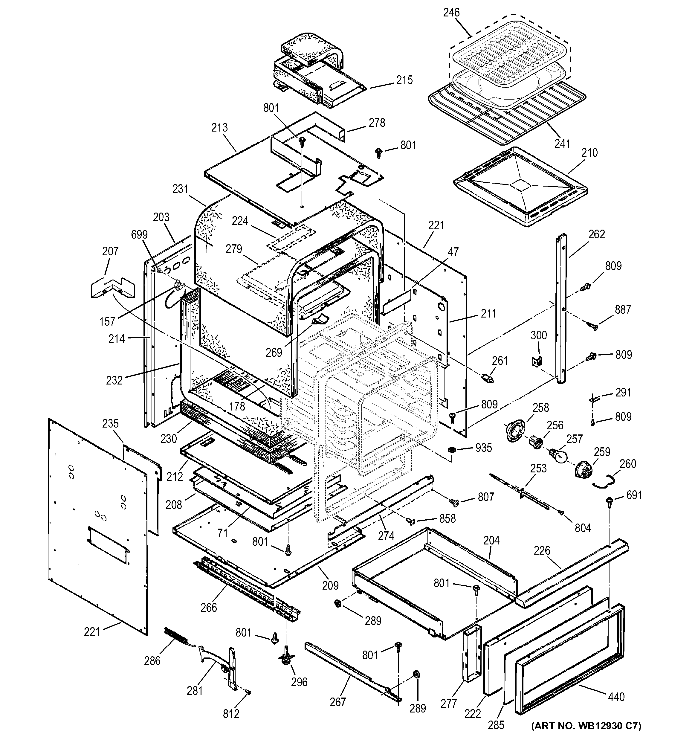 GE JGRP20SEN2SS body parts diagram