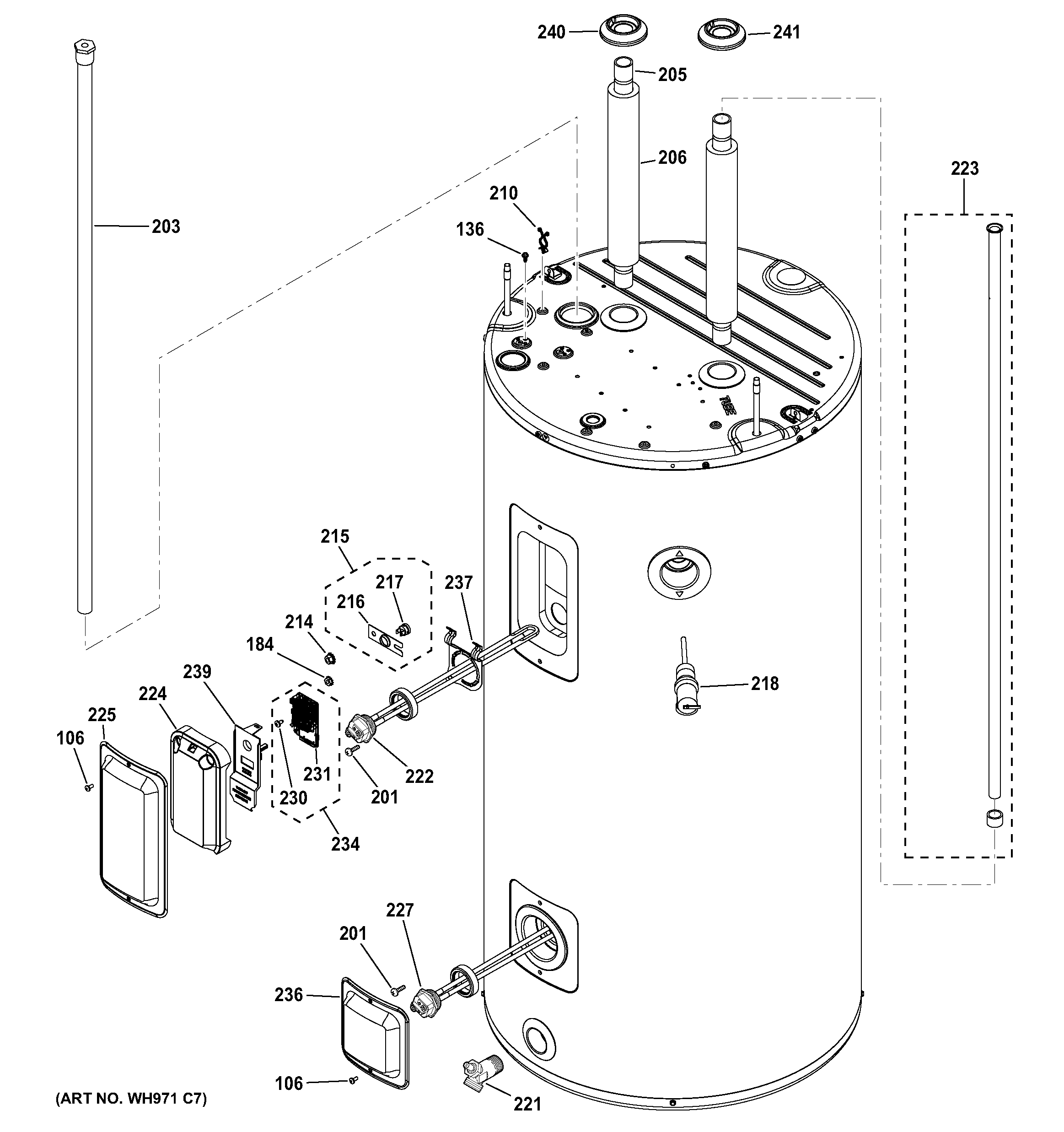 GE RE2H80R6-1NCWW body parts diagram