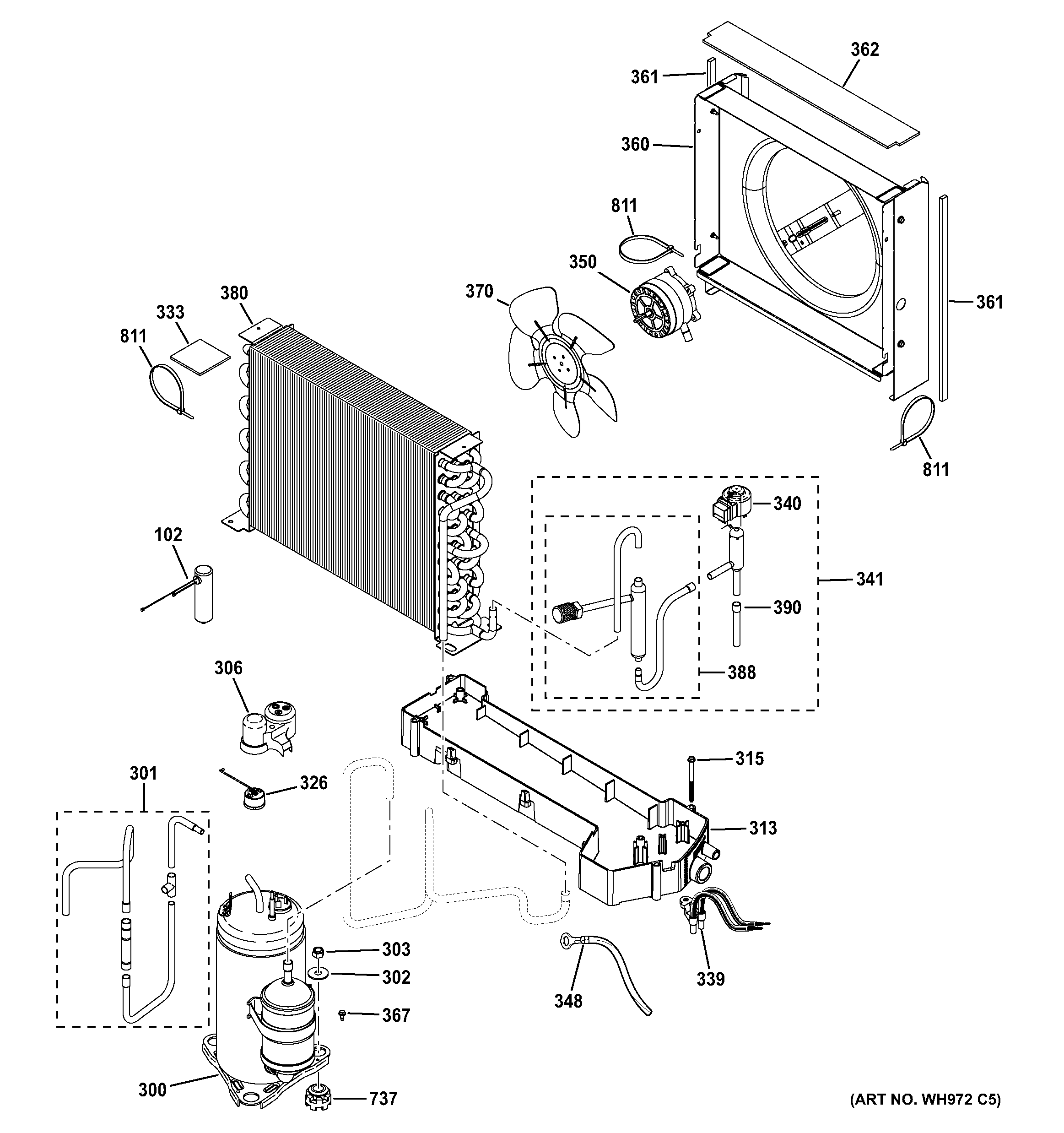 GE RE2H80R6-1NCWW unit parts diagram