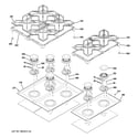 GE ZGP486LRR2SS cooktop diagram