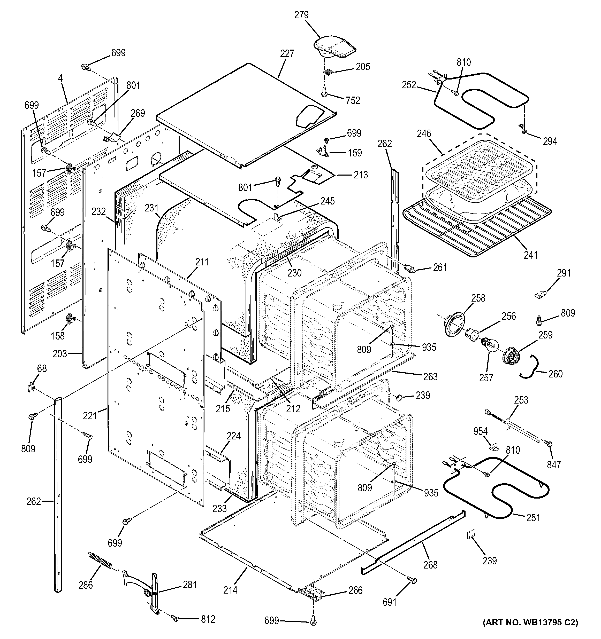 GE JRP28SK2SS body parts diagram