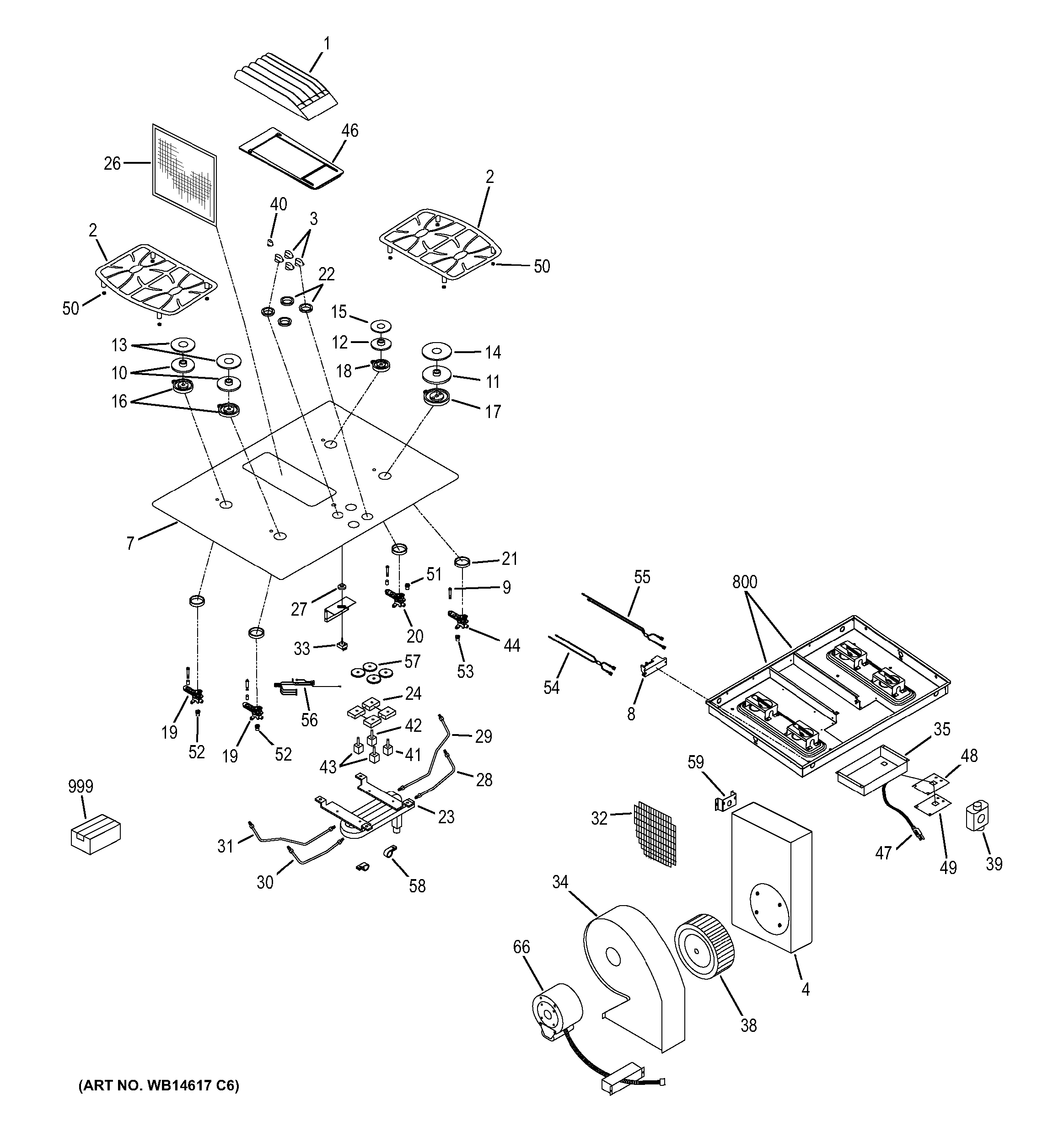 GE PGP9830TJ1WW control panel & cookto diagram