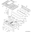 GE PGB960SEJ2SS control panel & cooktop diagram