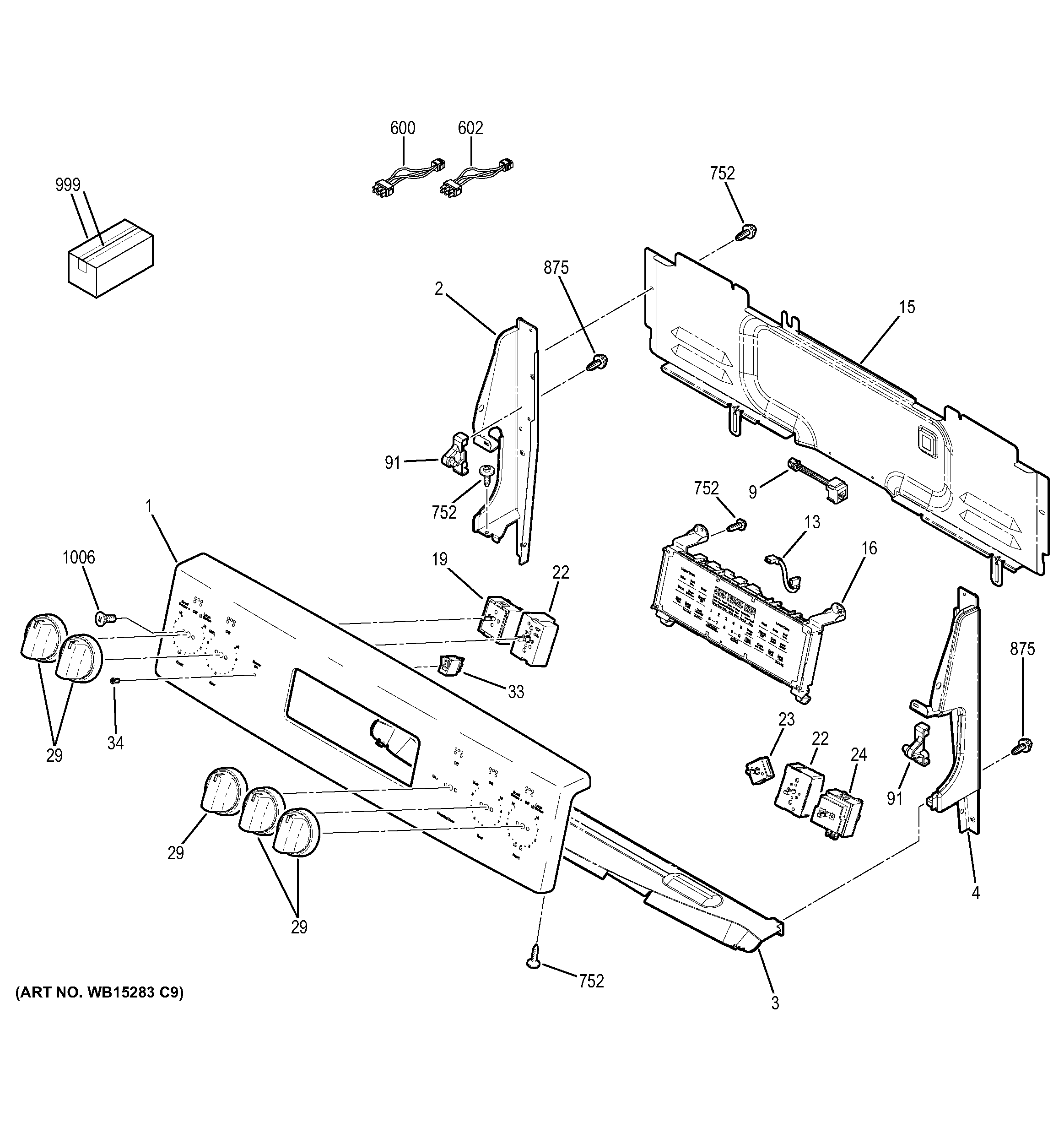 GE JB755EJ1ES control panel diagram