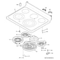 GE JB755EJ1ES cooktop diagram