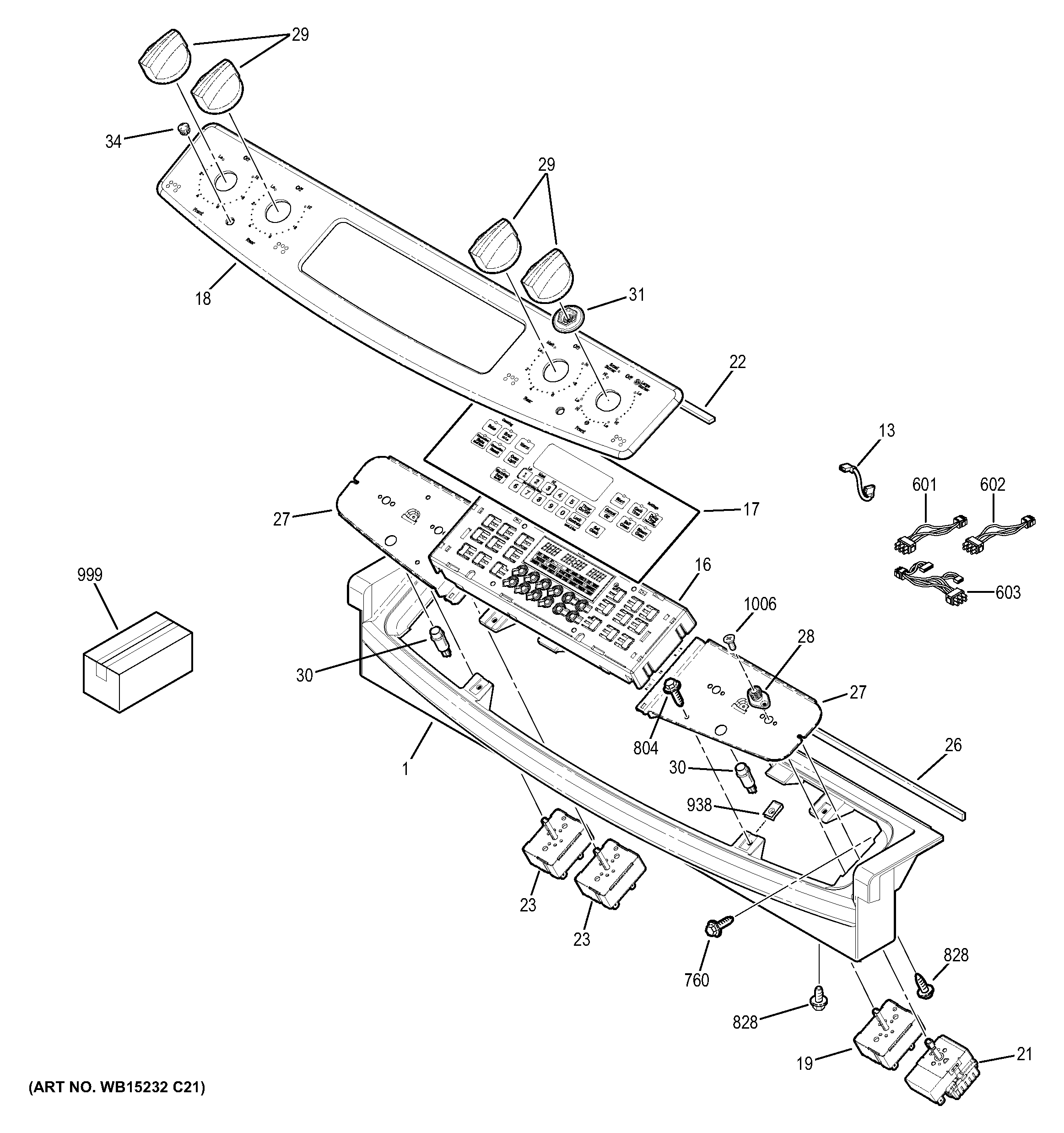 GE JS630DF4WW control panel diagram