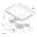 GE JS630DF4WW cooktop diagram