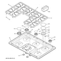 GE PGP966SET1SS control panel & cooktop diagram