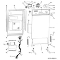 GE GSM1860J00SS escutcheon & door assembly diagram
