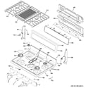 GE PGB911ZEJ1SS control panel & cooktop diagram