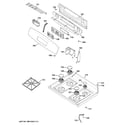 GE JGB635DEK1WW control panel & cooktop diagram