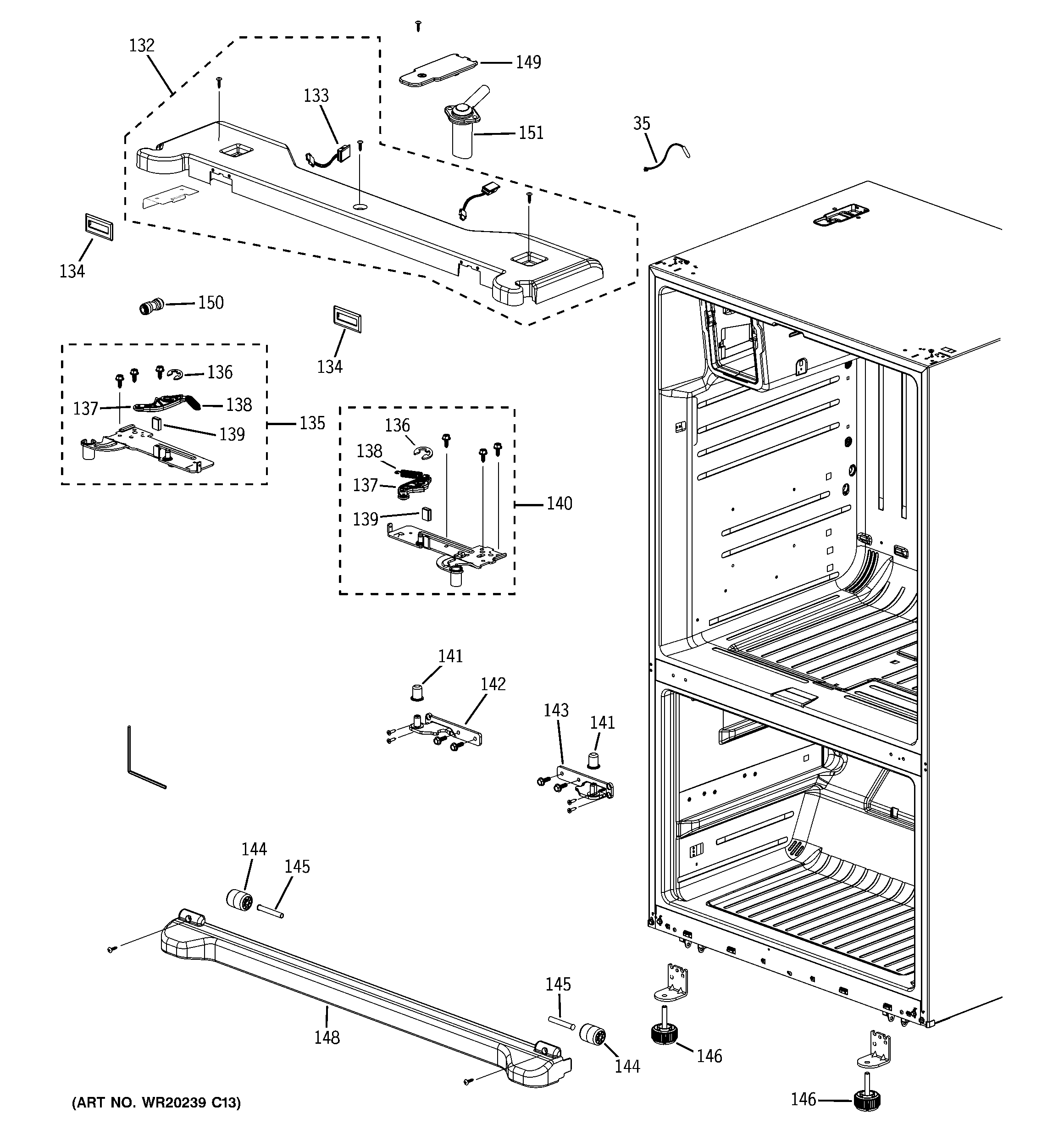 GE PFSS6PKXFSS case parts diagram