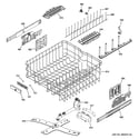 GE GDT740SSF2SS upper rack assembly diagram