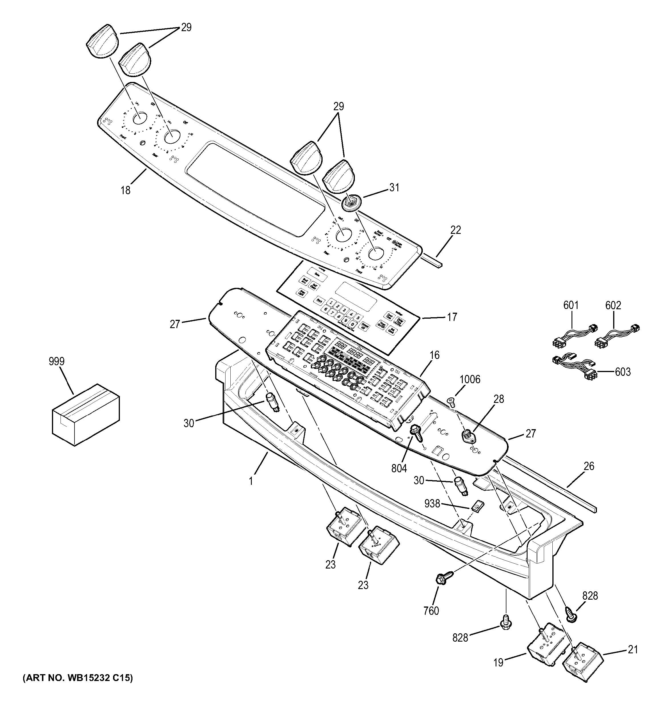 GE JS630SF3SS control panel diagram
