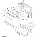 GE JGBS60DEK1BB door & drawer parts diagram