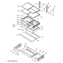 GE GFE26GSKBSS fresh food shelves diagram