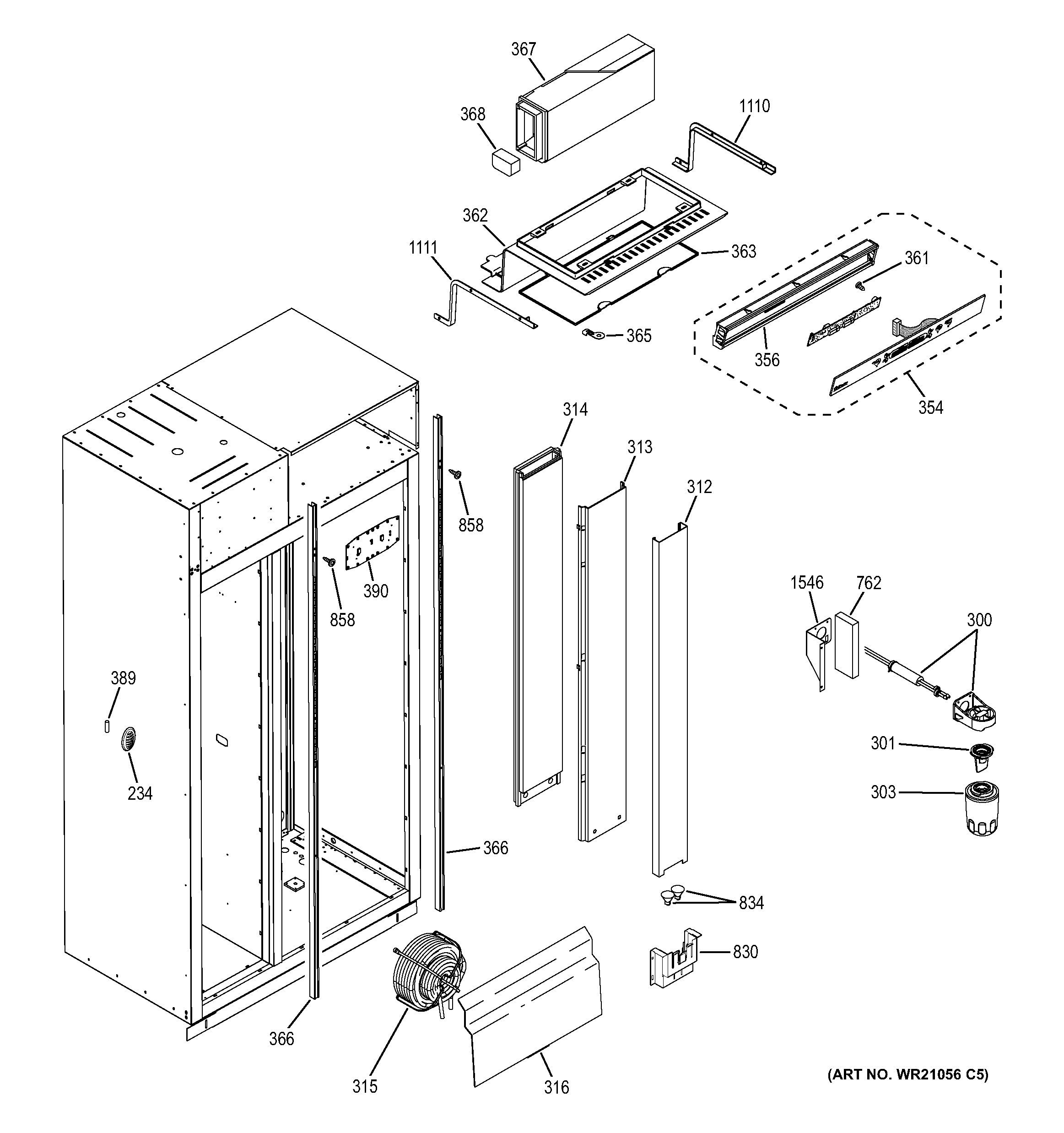 GE ZIS420NHA fresh food section diagram