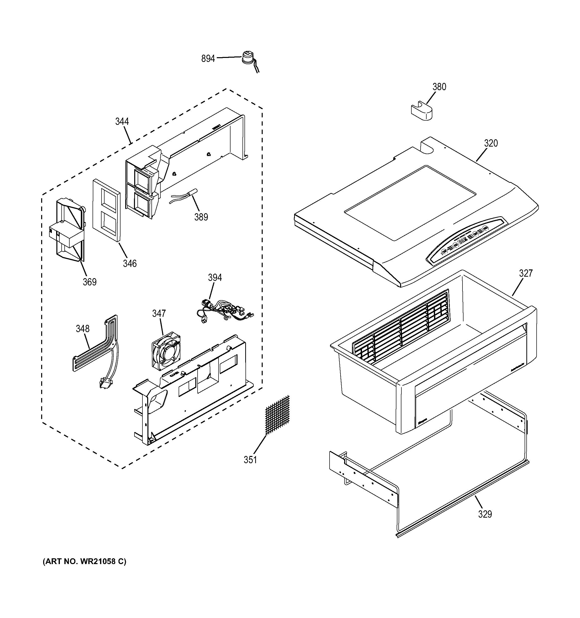 GE ZIS420NXC quick chill diagram