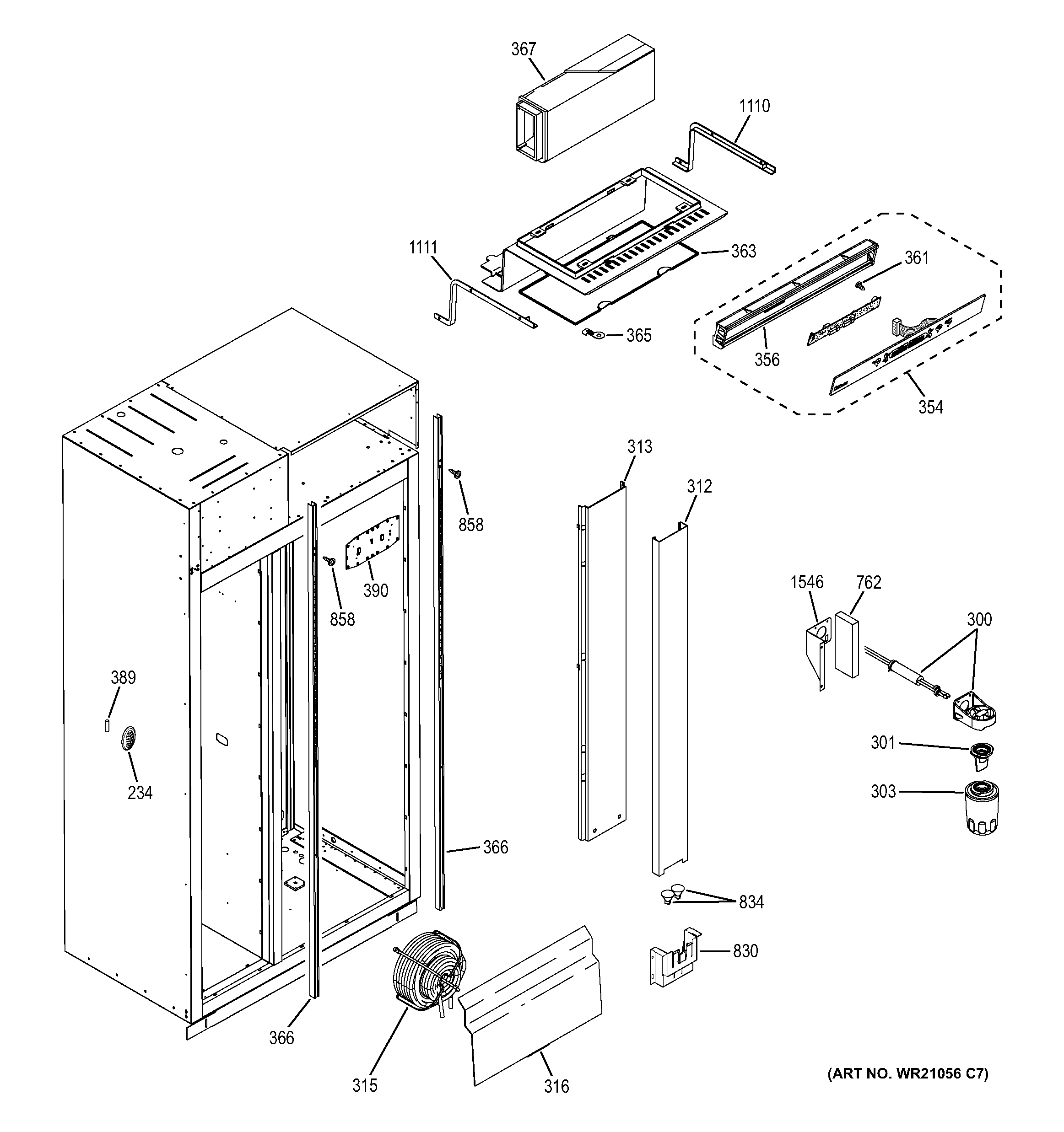 GE ZISP480DHASS fresh food section diagram