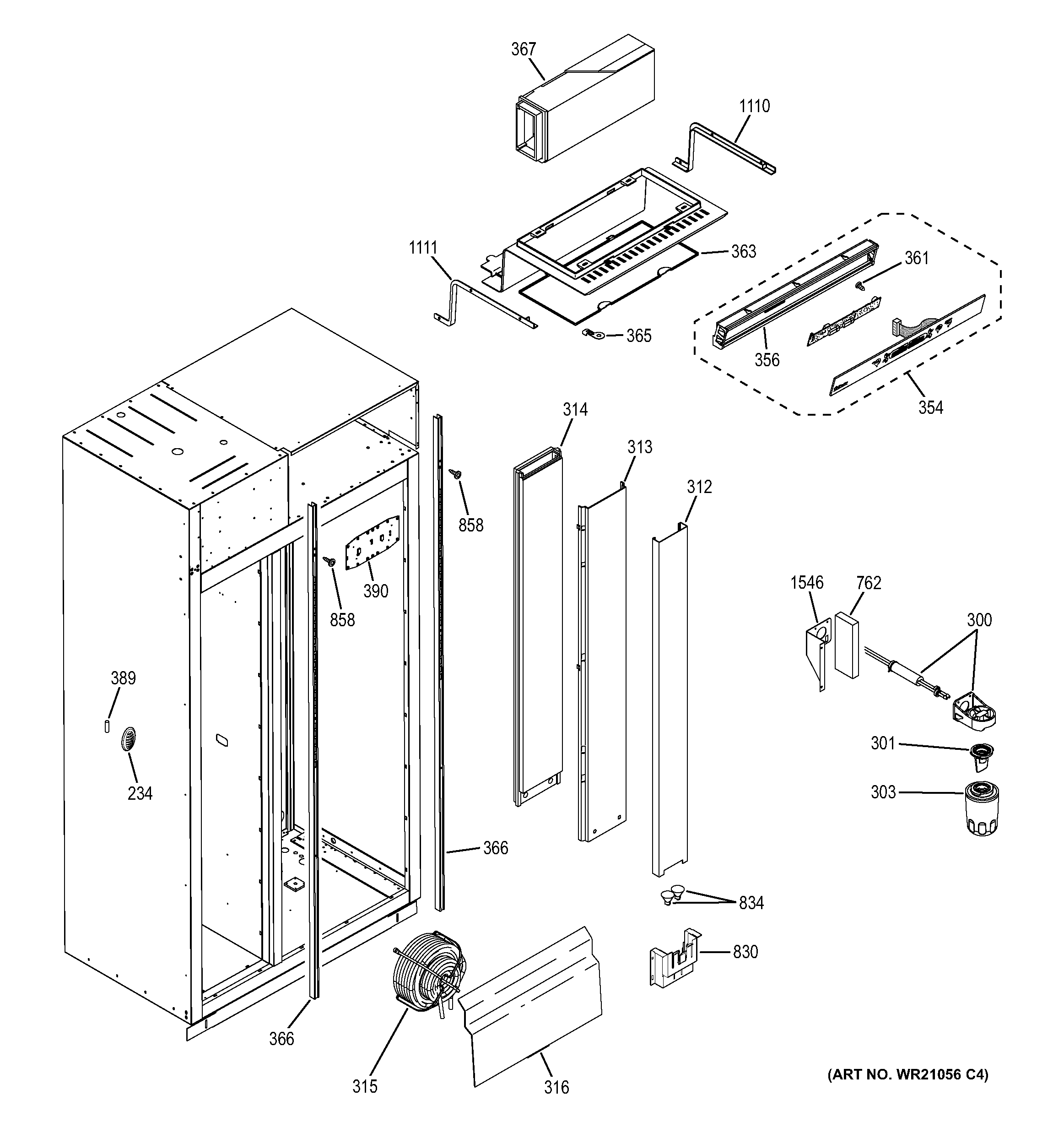 GE ZISP480DXCSS fresh food section diagram