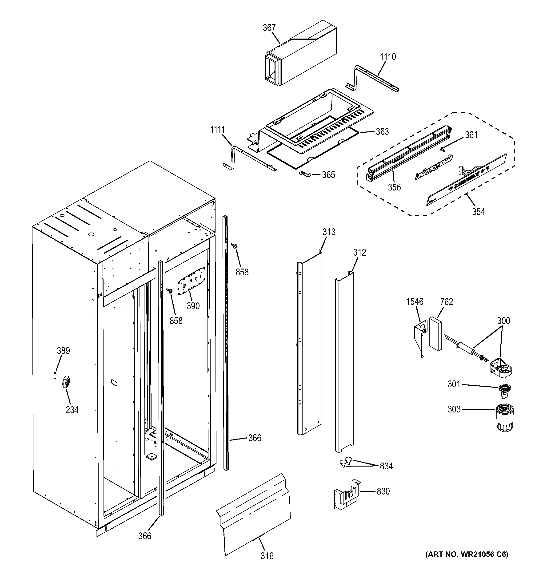 GE ZISS420NHASS fresh food section diagram