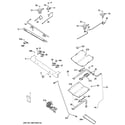 GE JGB645DEK1BB gas & burner parts diagram