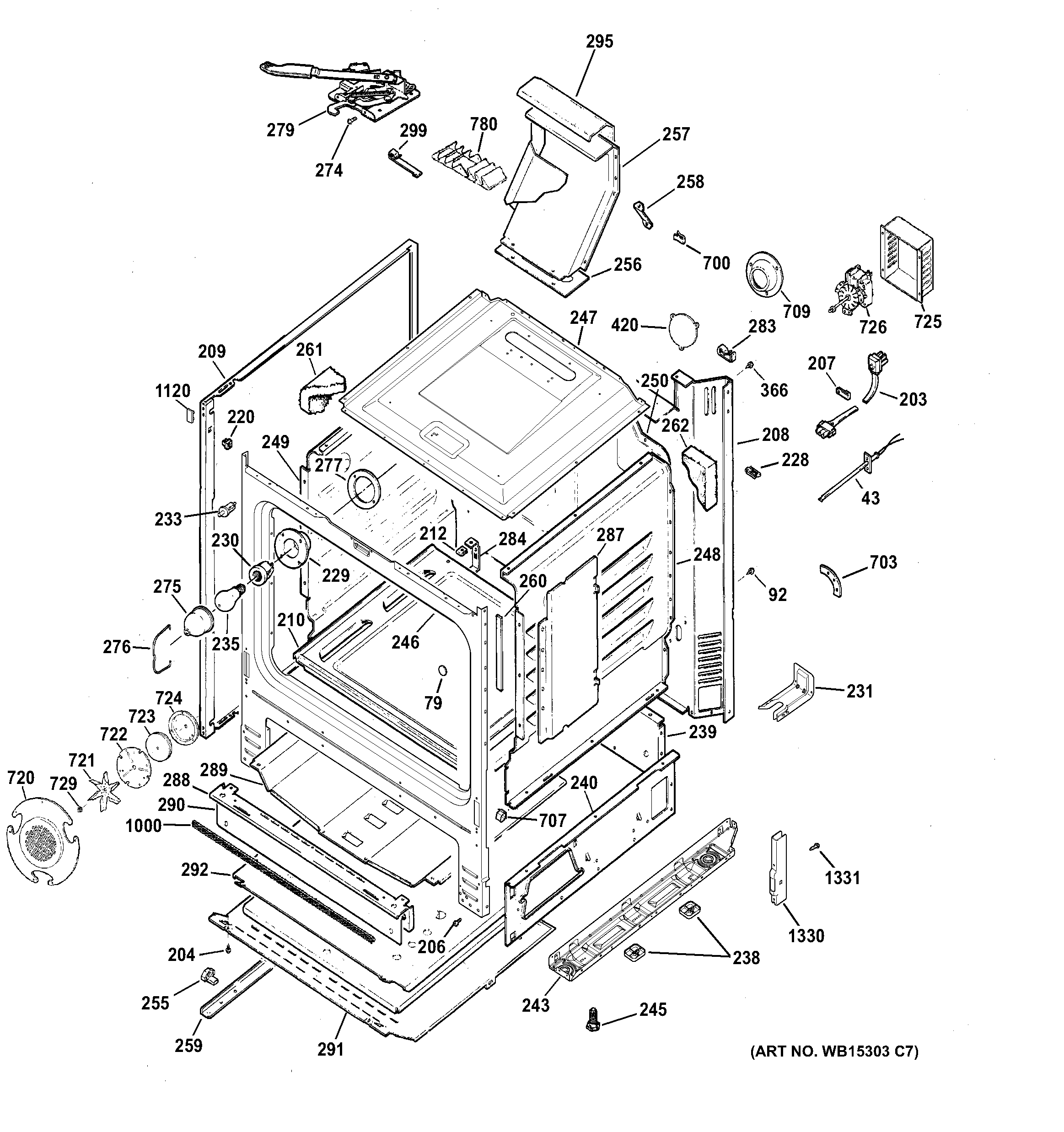 GE JGB690SEF1SS body parts diagram
