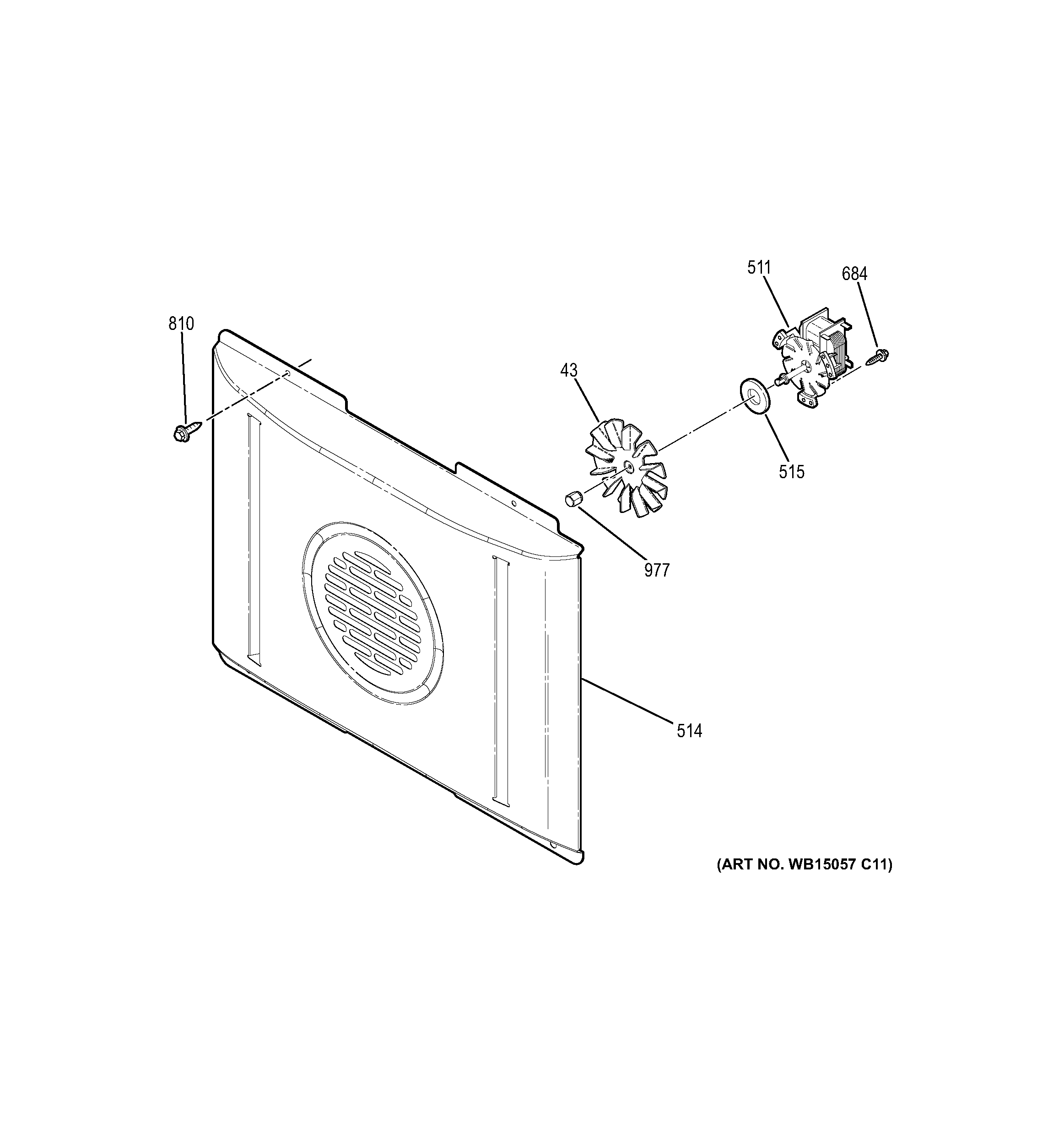 GE JB860EJ3ES convection fan diagram
