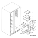 GE PZS22MSKEHSS freezer shelves diagram