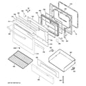 GE JGB770SEF1SS door & drawer parts diagram