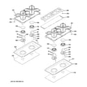 GE ZGP304LR5SS cooktop diagram