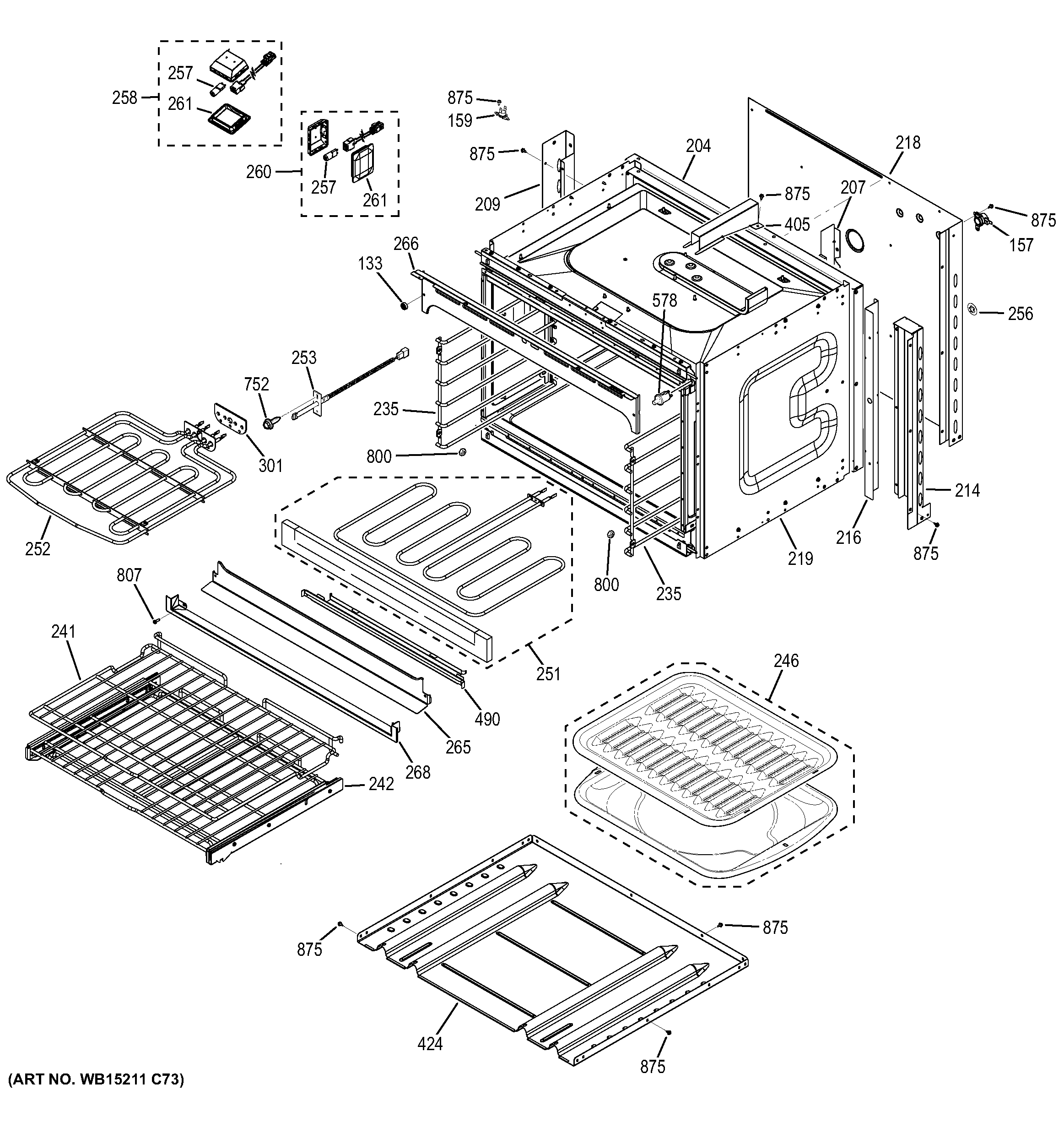 GE CK7500SH2SS lower oven diagram