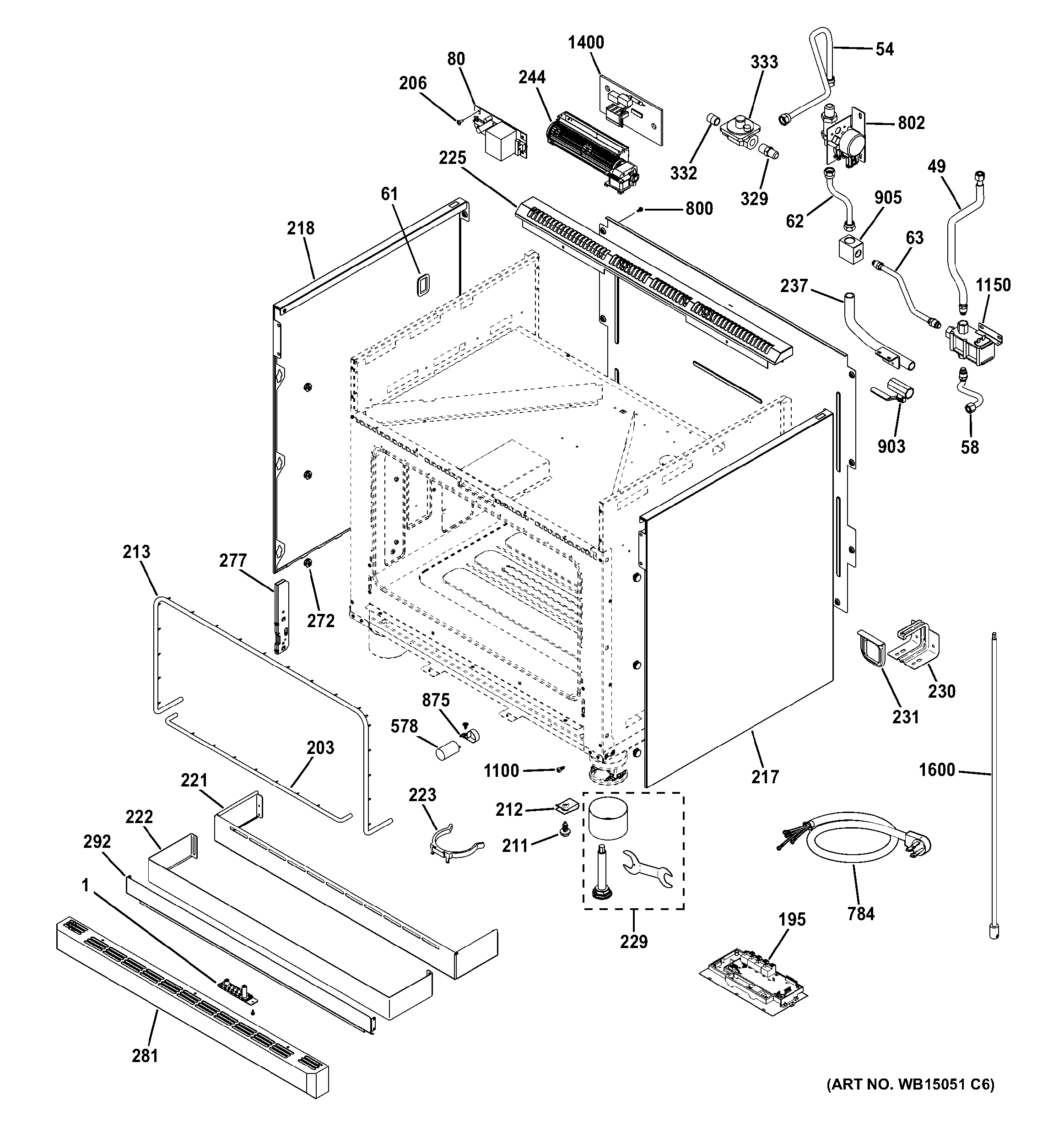 GE ZGP366NR4SS body parts diagram