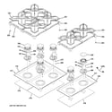 GE ZGP486NDR4SS cooktop diagram