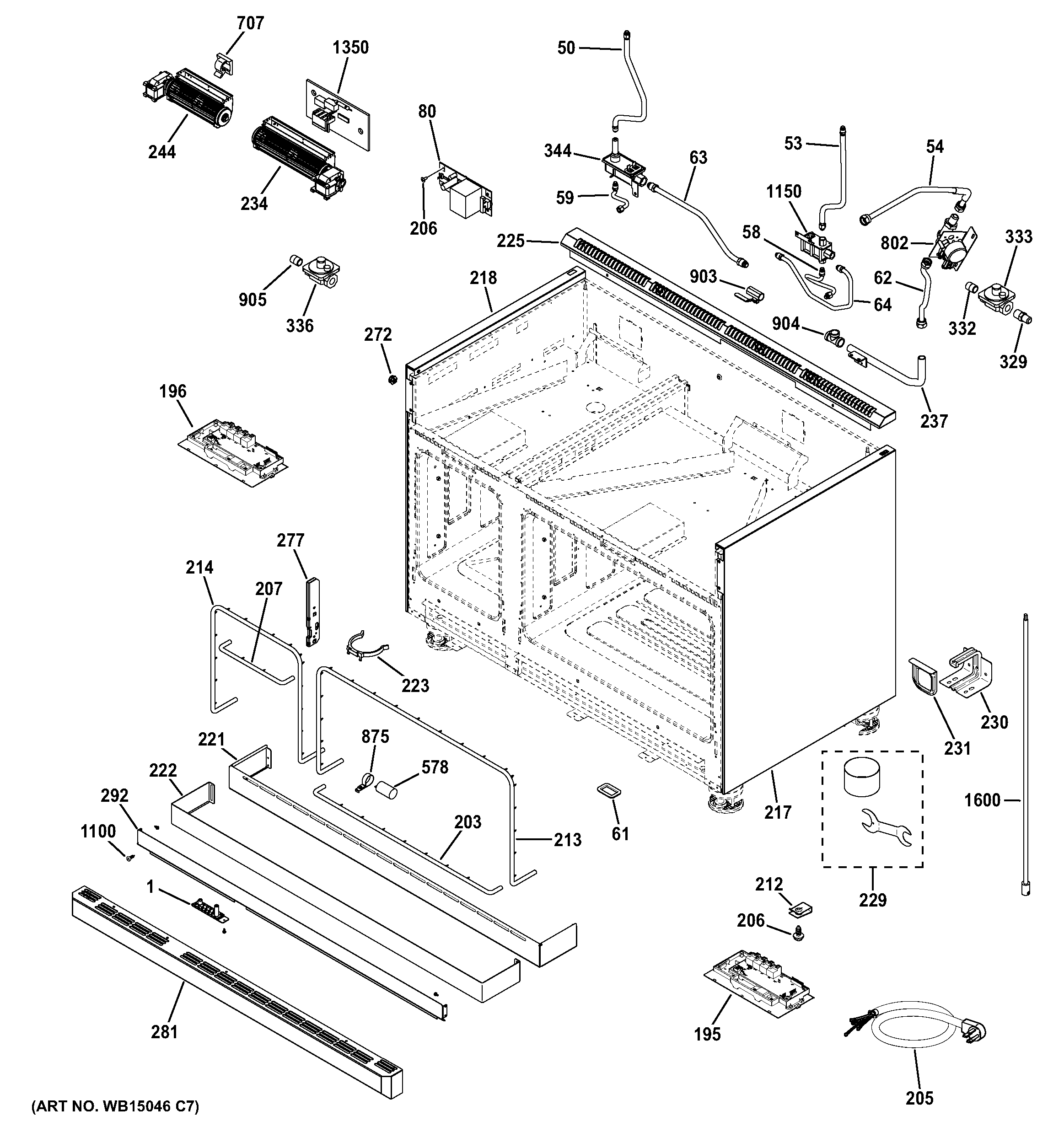 GE ZGP486LDR5SS body parts diagram