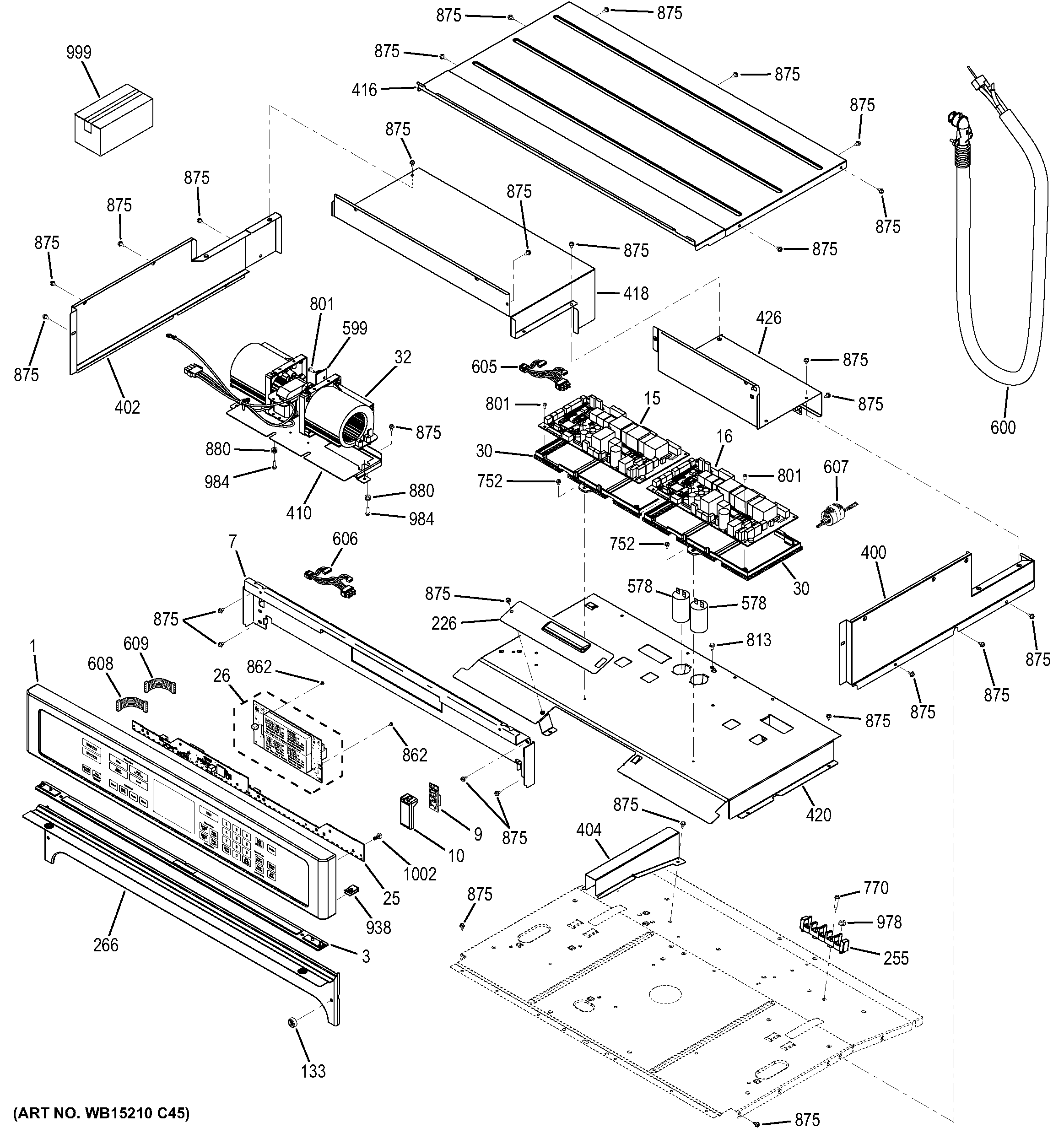 GE CT9550SH3SS control panel diagram