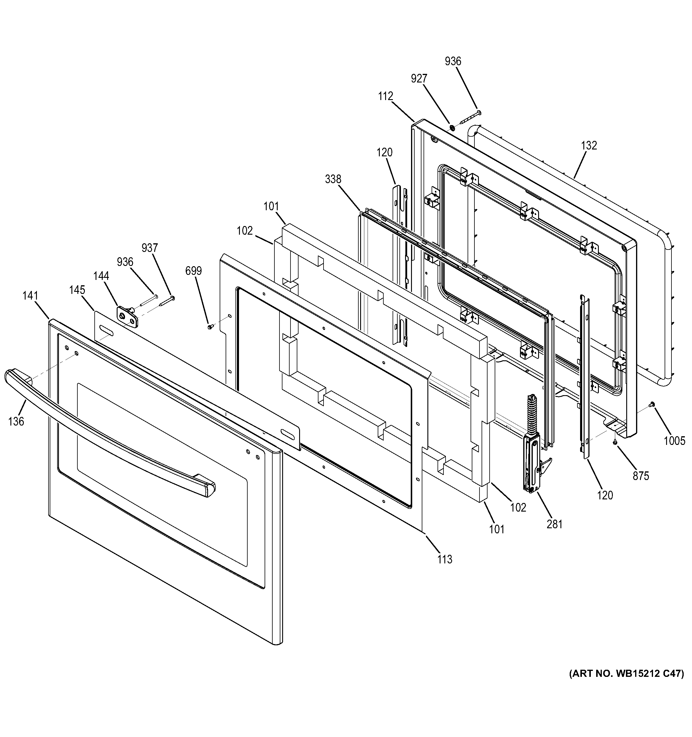 GE JK3500SF4SS lower door diagram