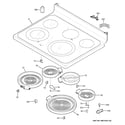 GE PB911TJ2WW cooktop diagram