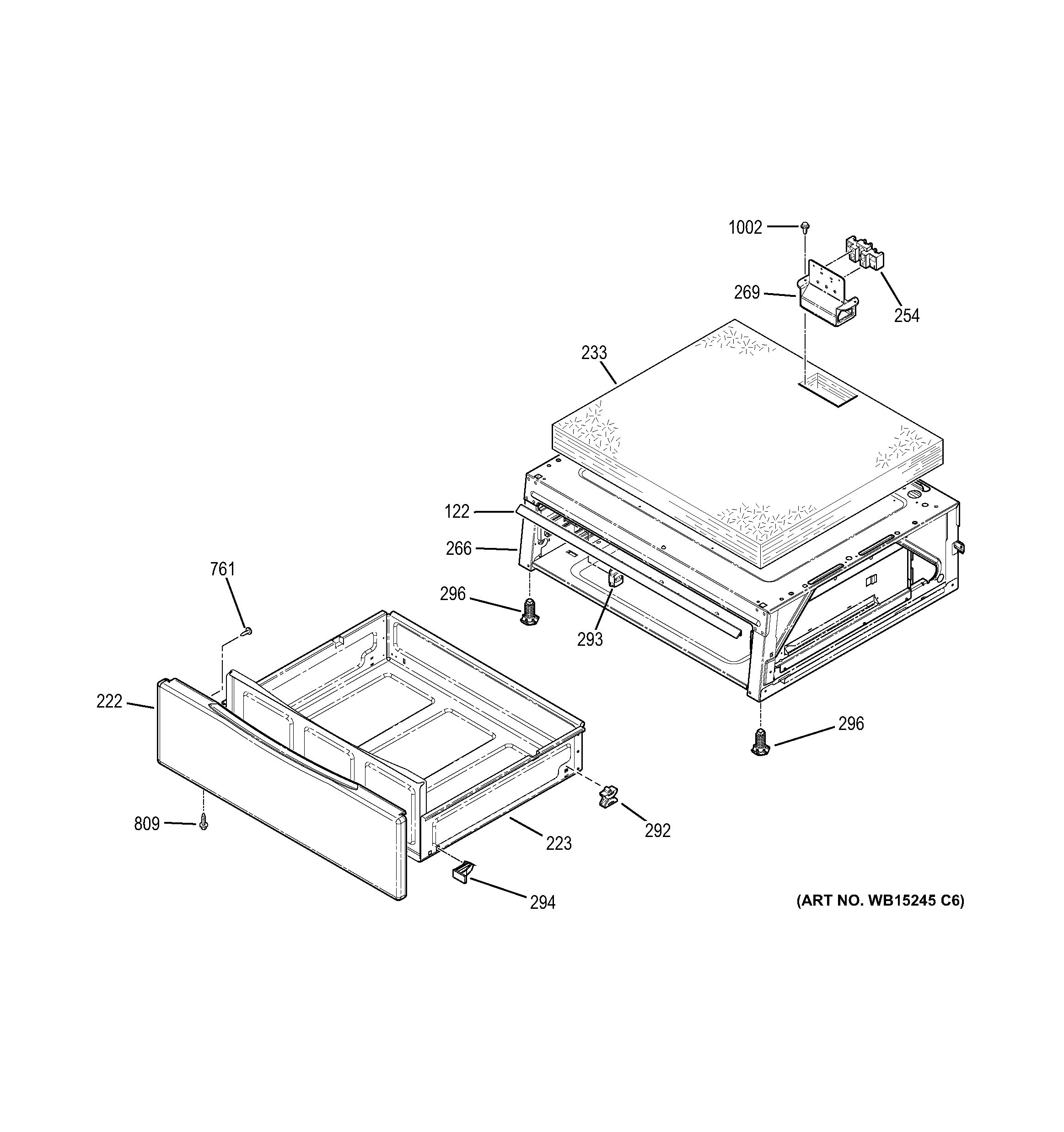 GE PHB920EJ1ES warming drawer diagram