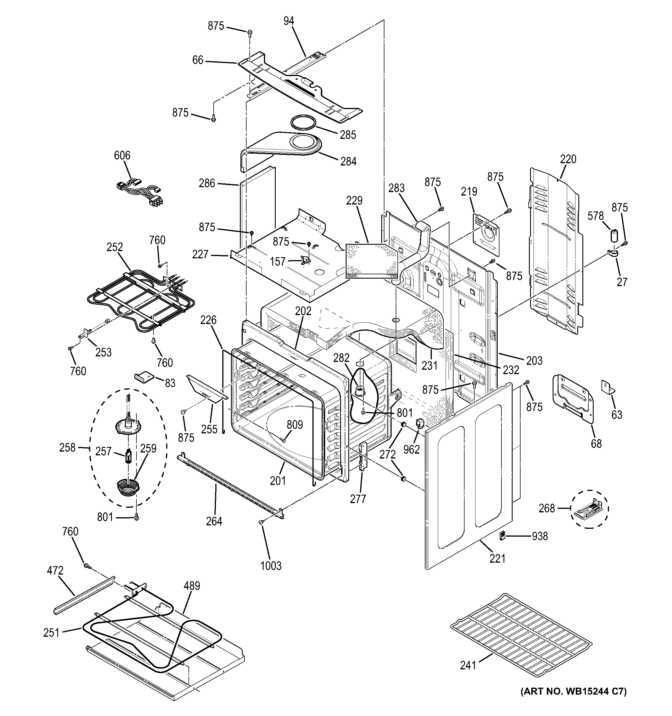 GE PHB920SJ1SS body parts diagram