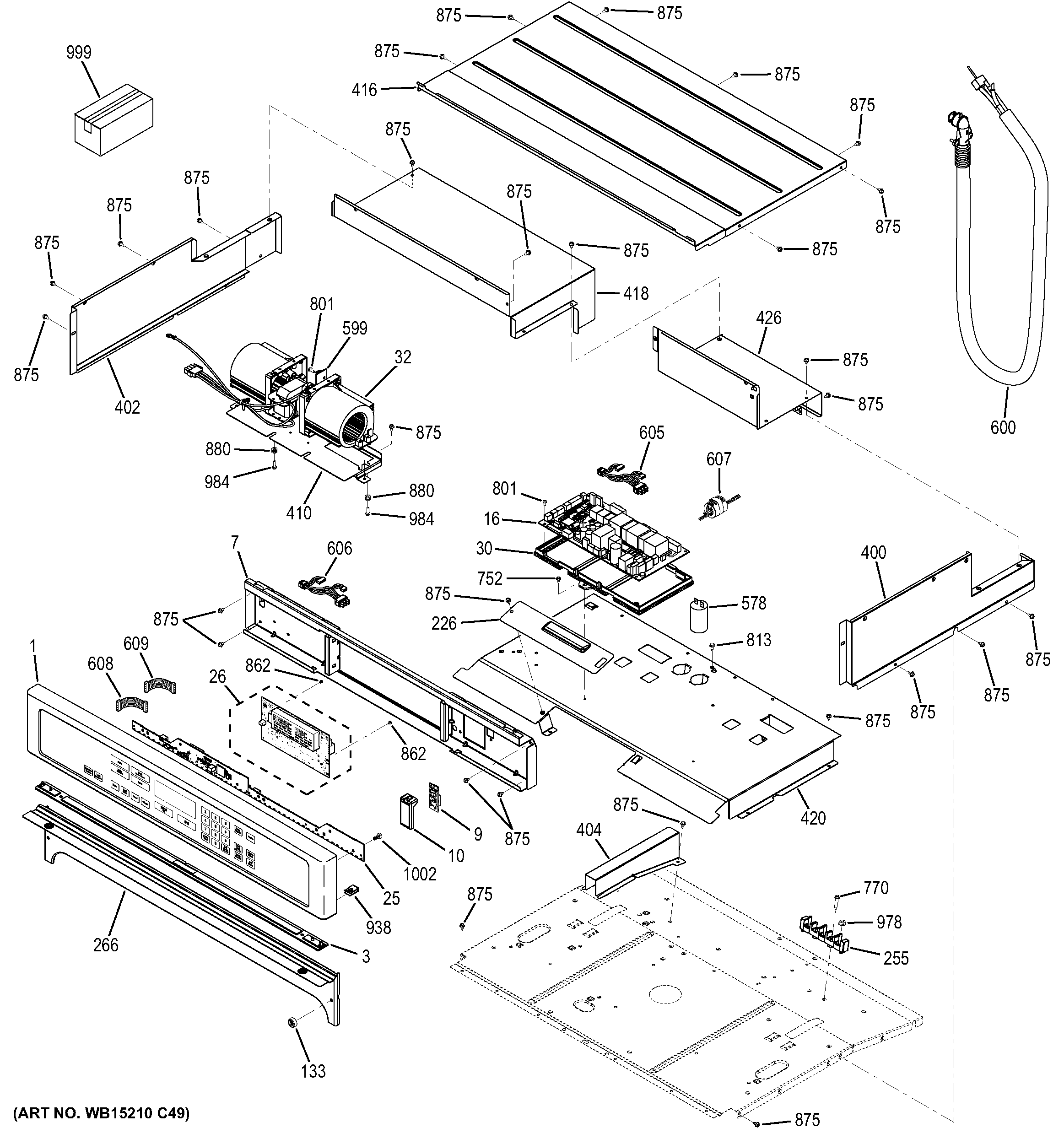 GE ZET9050SH3SS control panel diagram