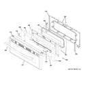 GE JGB860DEJ3WW upper door diagram