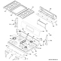 GE JGB860DEJ4BB control panel & cooktop diagram